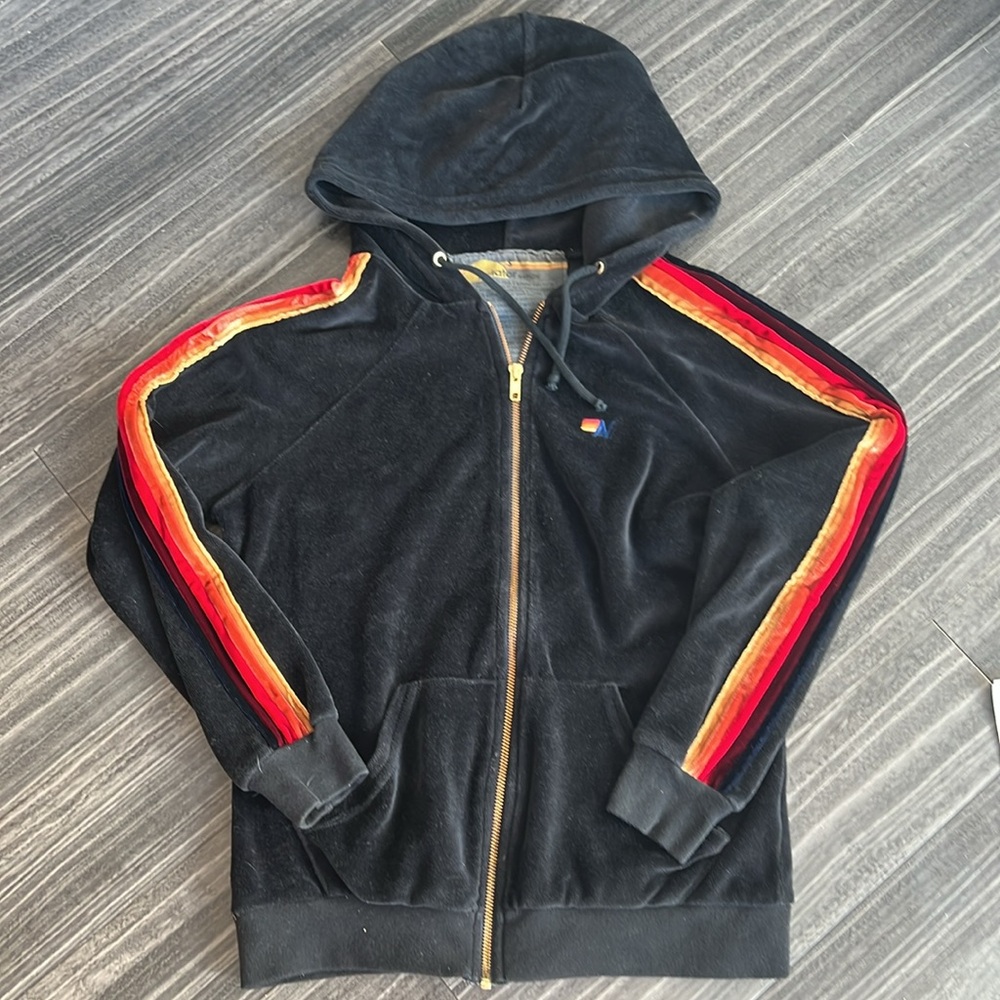 Aviator Nation Classic Velvet Relaxed Hoodie
